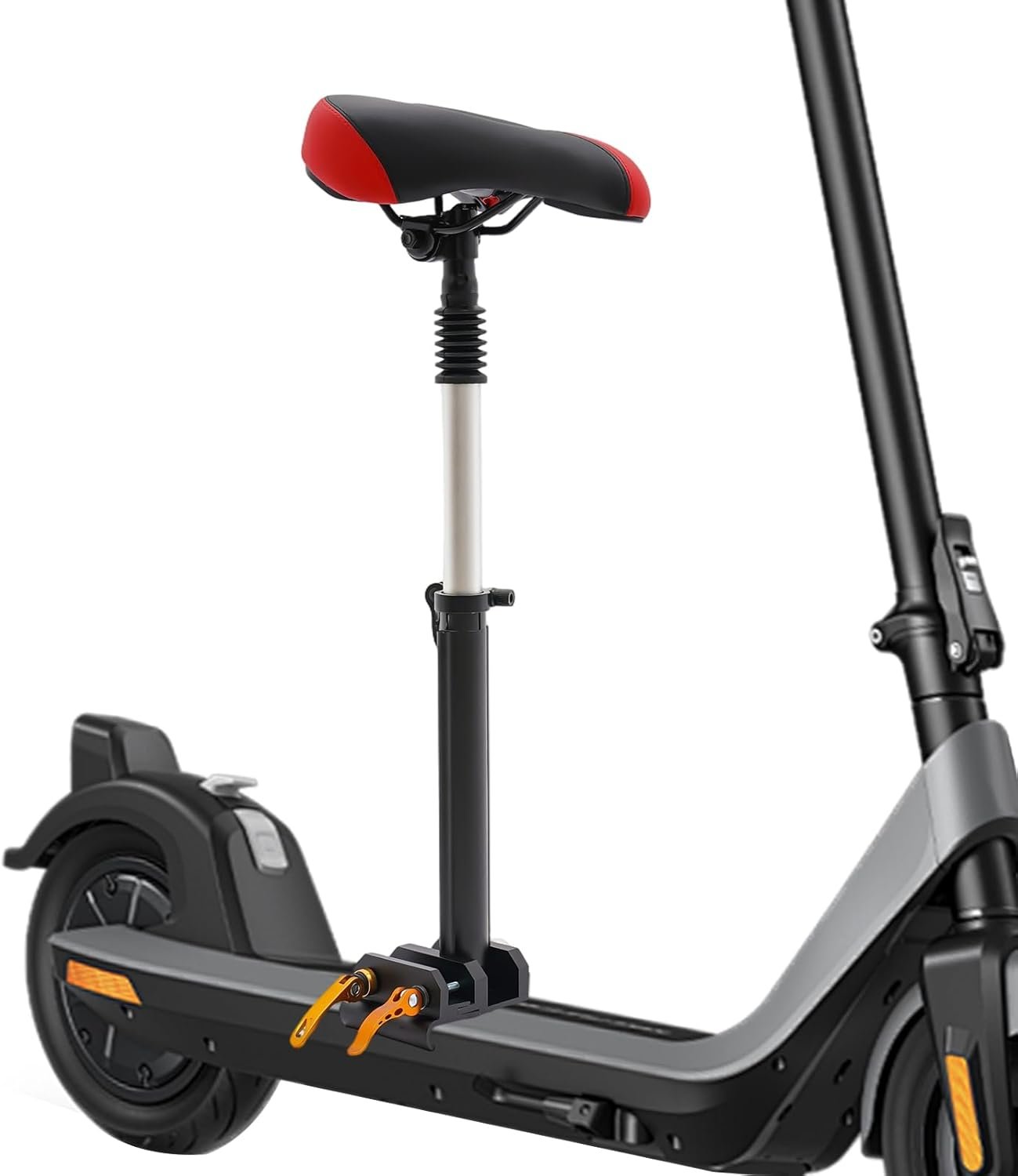 Adjustable Electric Scooter Seat for Adults - Fits 14-15.2 Wide Curved-Edge Scooters, Ergonomic PU Cushion, Sturdy Aluminum Rod, Tool-Free Installation, Height Adjustable, Durable & Comfortable - Image 8