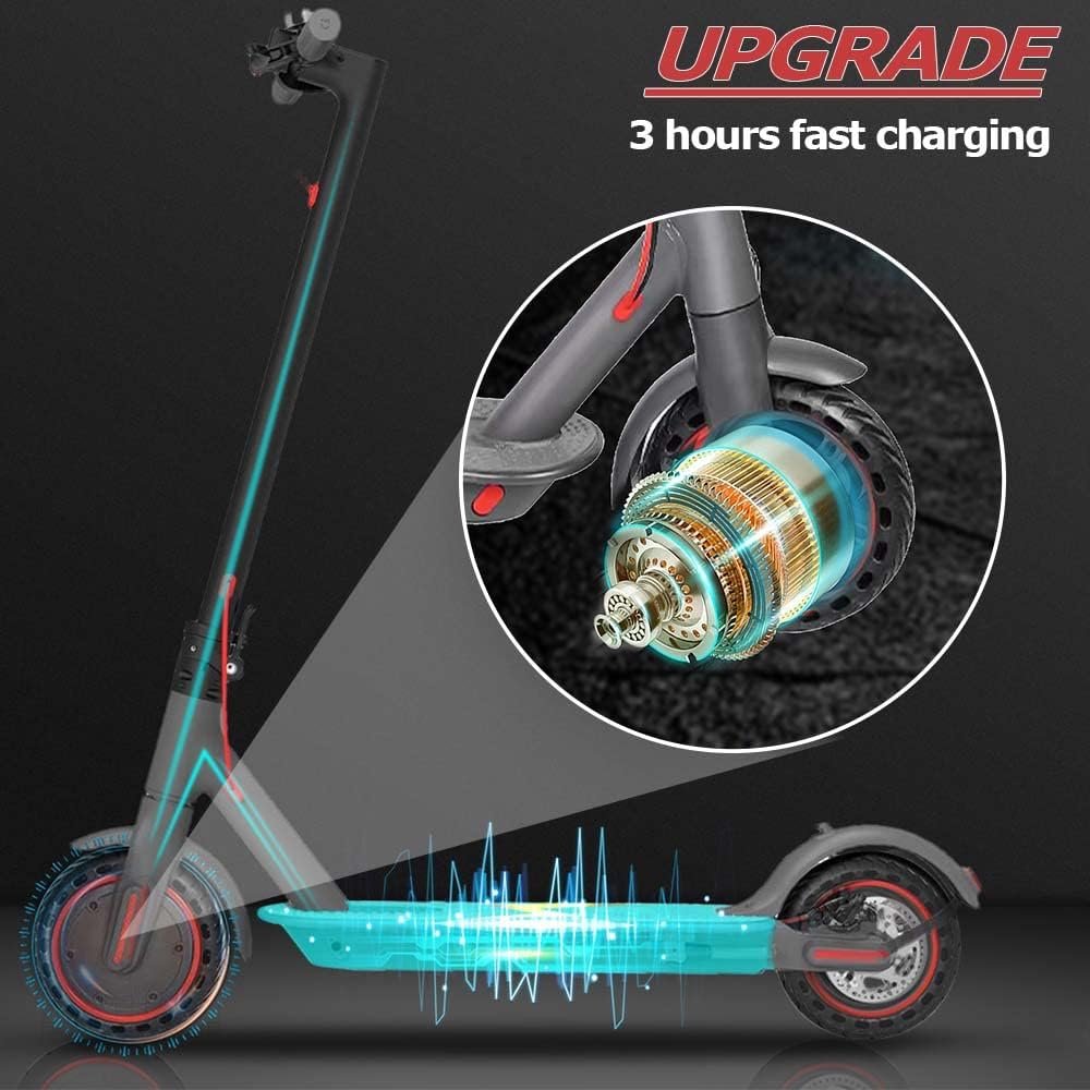 Electric Scooters Adult 8.5" /10" Solid Tires 20-30km Long Range,3 Speed Mode Fast Adult Electric Scooters with APP,ElectricScooter for Teens 120kg Load Folding Escooter Double Braking Scooters - Image 3