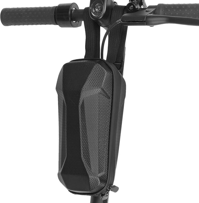 Hard Shell Scooter Bag, Scooter Handlebar Bag, Scooters Storage Bags, 2L Fully Waterproof Hard Shell EVA Scooters Bicycle Mountain Bike Bags, Quick-Release Hanging Handle Bages(Reflective Strips)