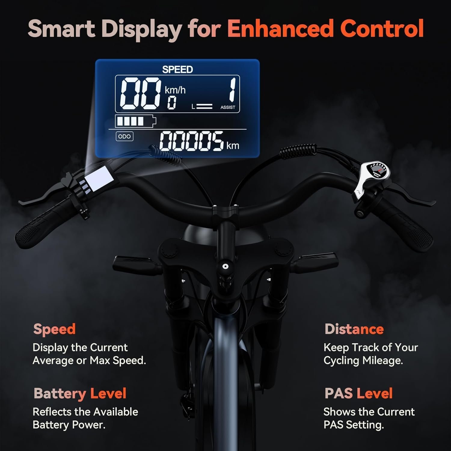 X50 20'' Fat Tyres Electric Bike for Adults, 48V 17Ah Removable Battery & 250W Motor, 7-speed Electric Bicycle with LCD Smart Display NFC Card and Brake Light, CE Off Road Ebike for Adults commuting - Image 7