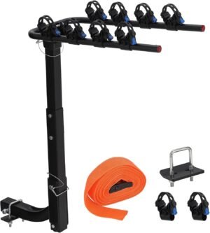 Tow Bar Mounted Bike Carrier, 4-Bik...