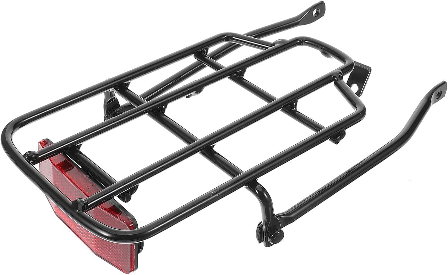 Electric Bike Rear Rack Metal Carrier Folding Design 14 16 Inch Suitable for Adult Cyclists and Boys for Travel and Commuting