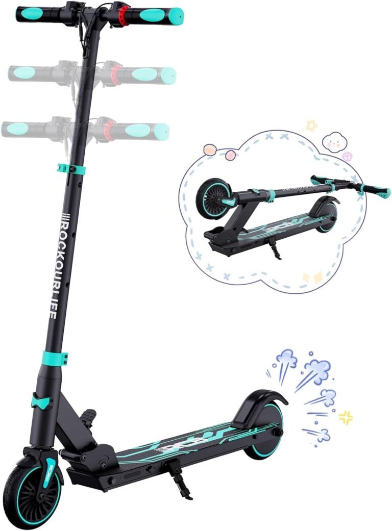 RCB R15 Electric Scooter for Kids Ages 8-12-16, Max Speed 20 Km/h (12.4 Mph), Max Range 16 KM, 80KG Max.Load,Foldable Electric Scooter, Gift for Children and Teenagers