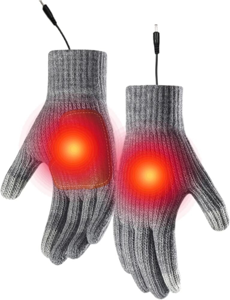 Heated Gloves for Men | Touchscreen Electric Mittens | 3 Levels Temperature Heated Ski Gloves,for BBQ Ski Cold Weather Camping Driving Running Work Motorcycle Cycling