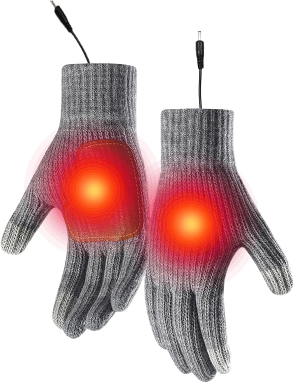 Heated Gloves for Men | Touchscreen Electric Mittens | 3 Levels Temperature Heated Ski Gloves,for BBQ Ski Cold Weather Camping Driving Running Work Motorcycle Cycling