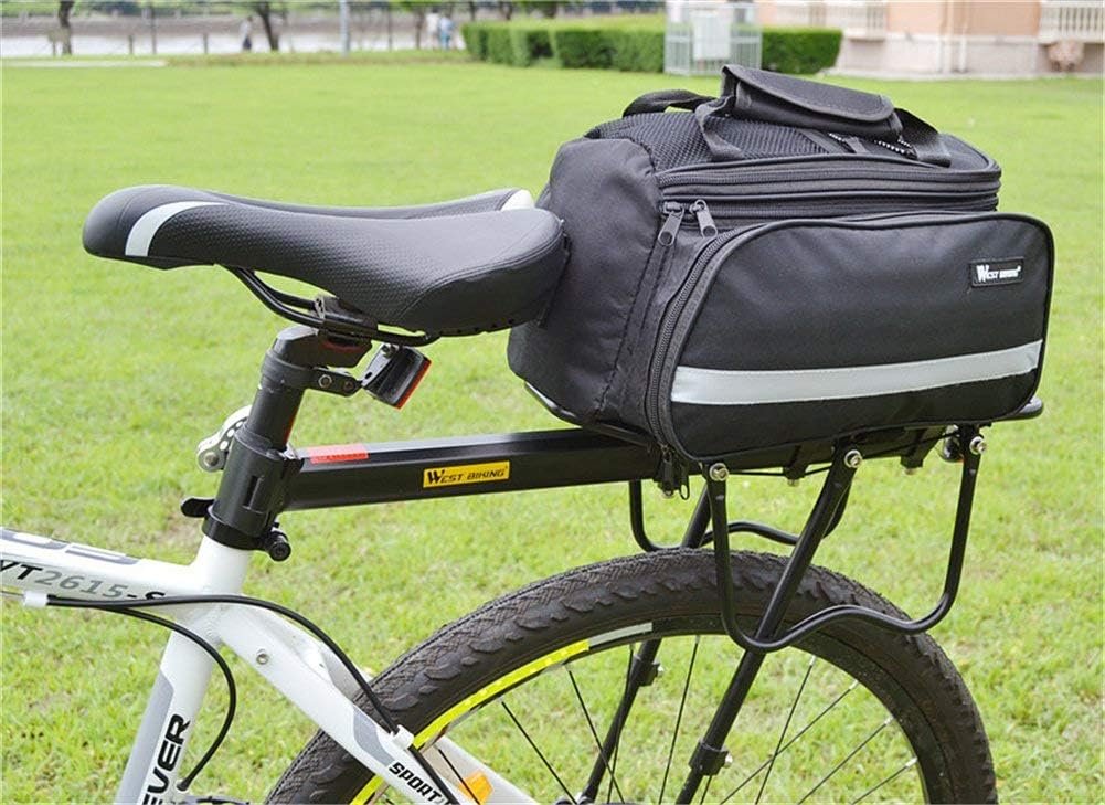 West Biking Rear Bike Rack - Adjustable Pannier Rack, 50 KG Load Capacity, Aluminum Alloy Luggage Carrier With Reflector for Cycling and Commuting - Image 8