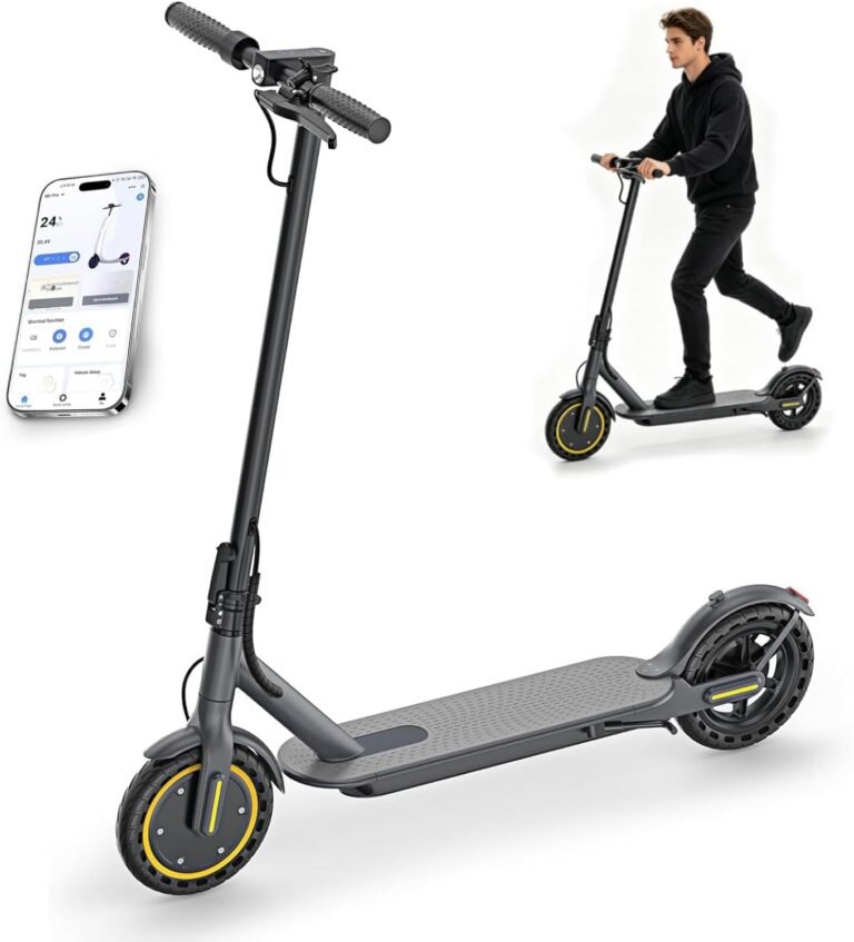 Electric Scooter, Foldable E Scooter with 350W Motor 25Km/h Top Speed, Max 20-35Km Long Range, 8.5''Tires Commuting Electric Scooters Adult and Teens with Dual Brakes System, APP