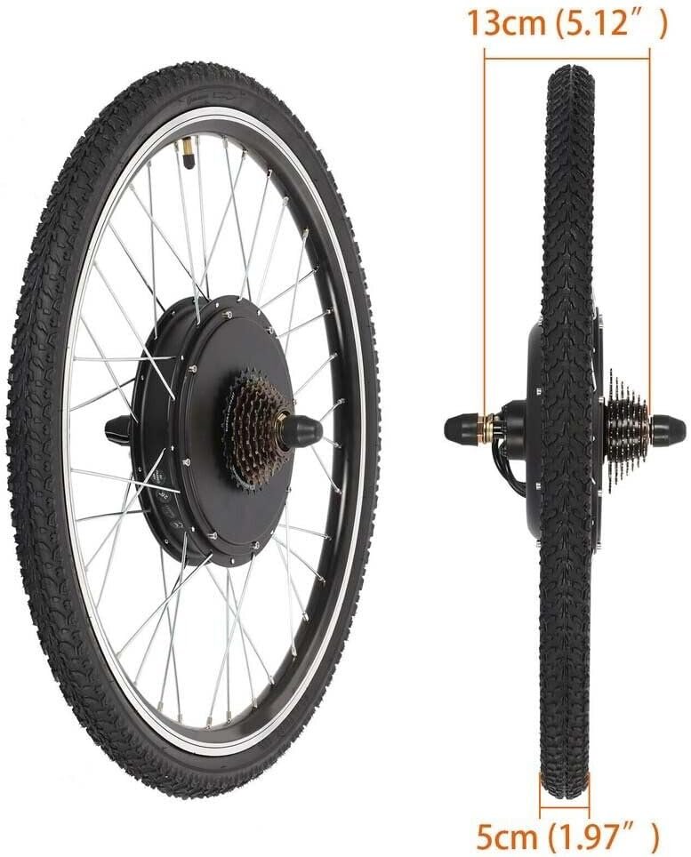 48V 27.5'' 30A Controller Rear wheel eBikes Conversion Kit Hub Motor and 48V 20Ah Triangle Battery, Electric Bicycle Motor,E-bike Cycling Hub with Controller, Bike Bicycle Conversion Tool Kit - Image 3
