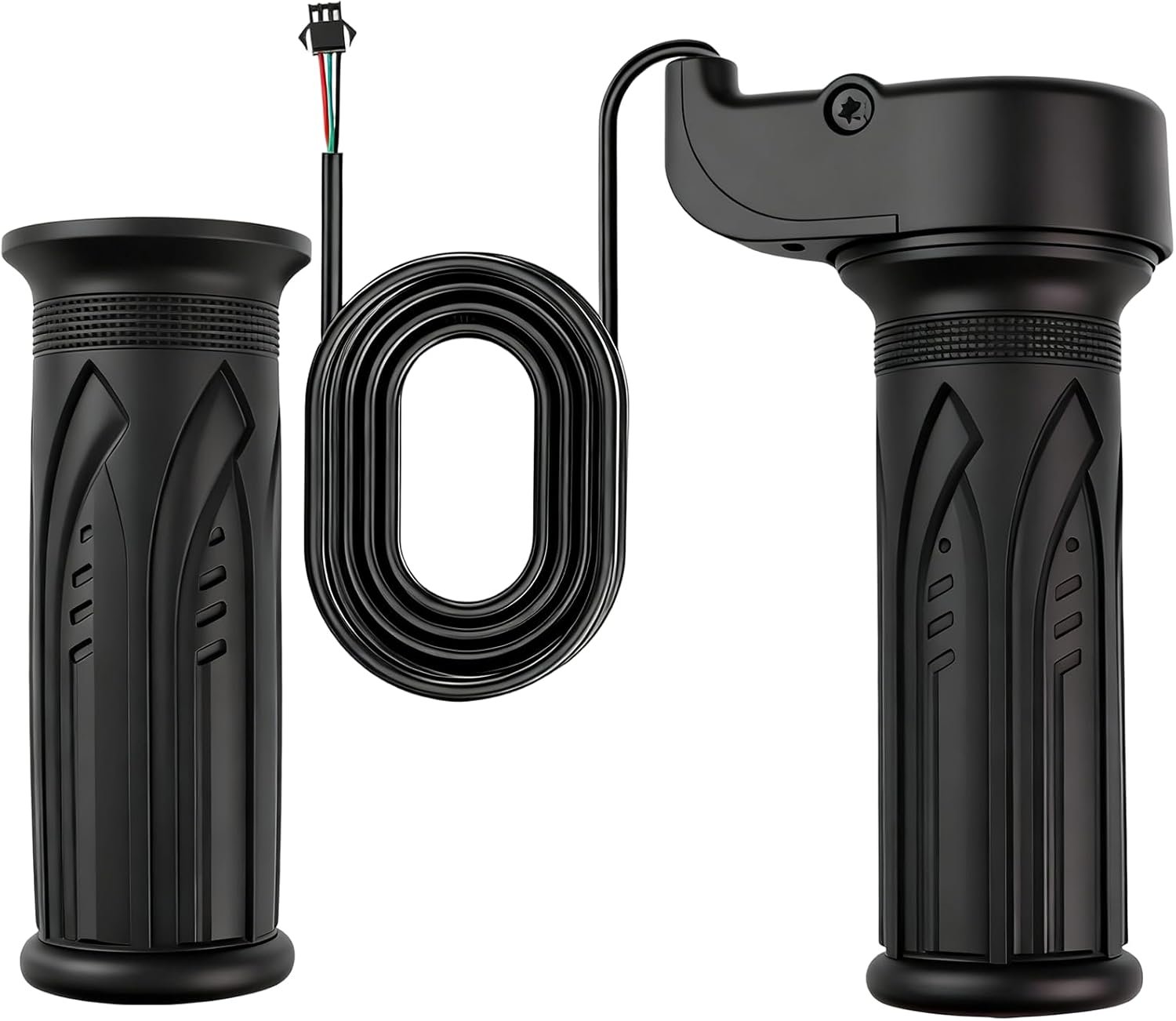 1 Pair E Bike Full Twist Throttle, 12V-72V 3 Pin Connection Electric Bike Throttle Twist Grip, Universal Throttle Twist Grip with SM Plug for Electric Bicycle Ebike Right Left Hand Grip 22mm Handlebar - Image 8