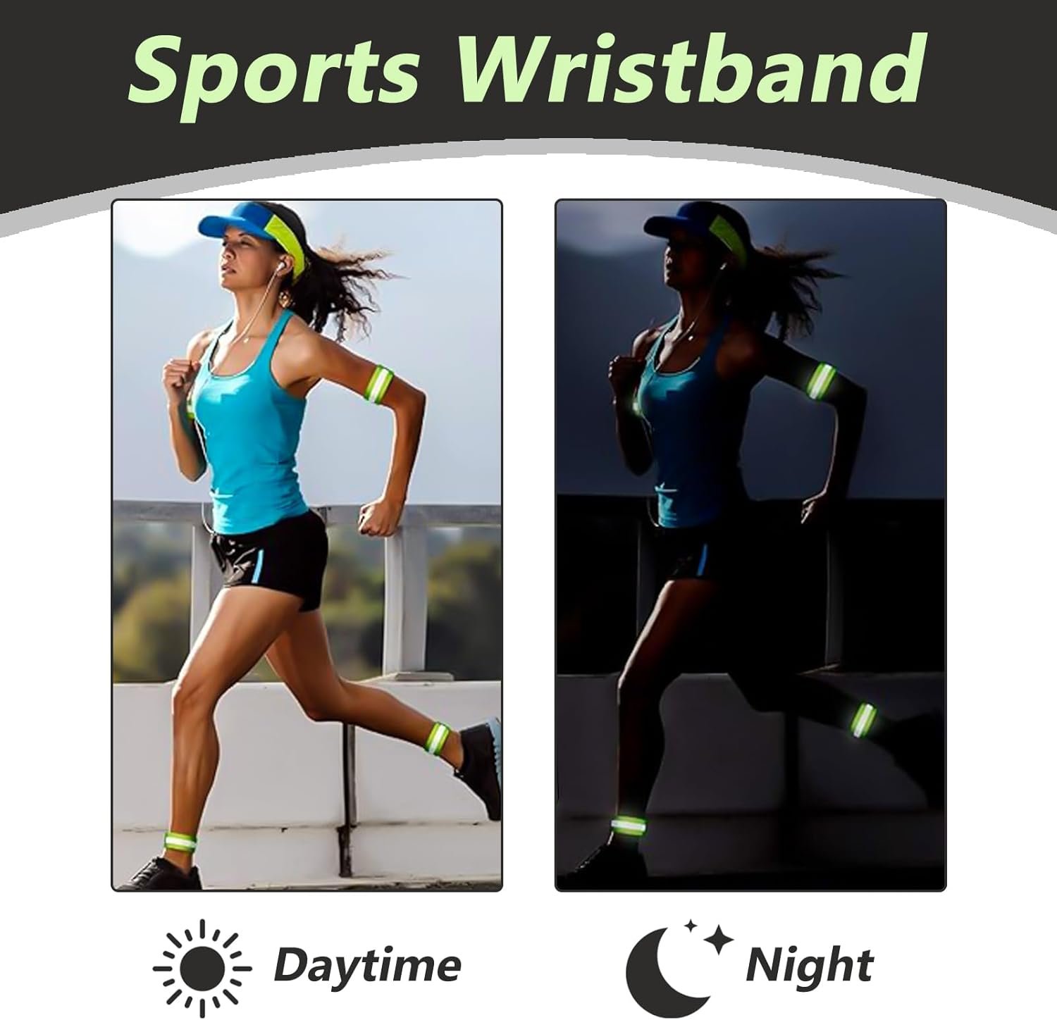 8 Pcs High Visibility Reflective Armbands, Running Safety Gear Reflective Wristbands Adjustable & Bike Ankle Bands, Bright Hi-Vis Arm Straps for Cycling, Walking, Jogging, Motorcycling & Night Sports - Image 4