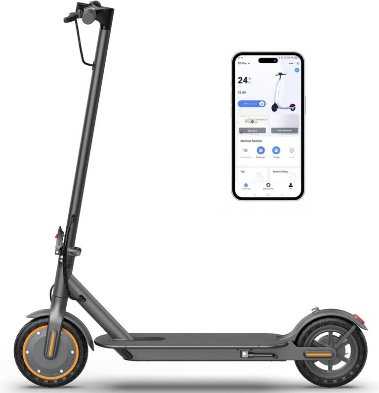 Electric Scooter, Electric Scooter Adult 350W with 25-35KM Range, Max Speed 25KM/H, 8.5"/10" Solid Tire, Double Braking System for Adults and Teens