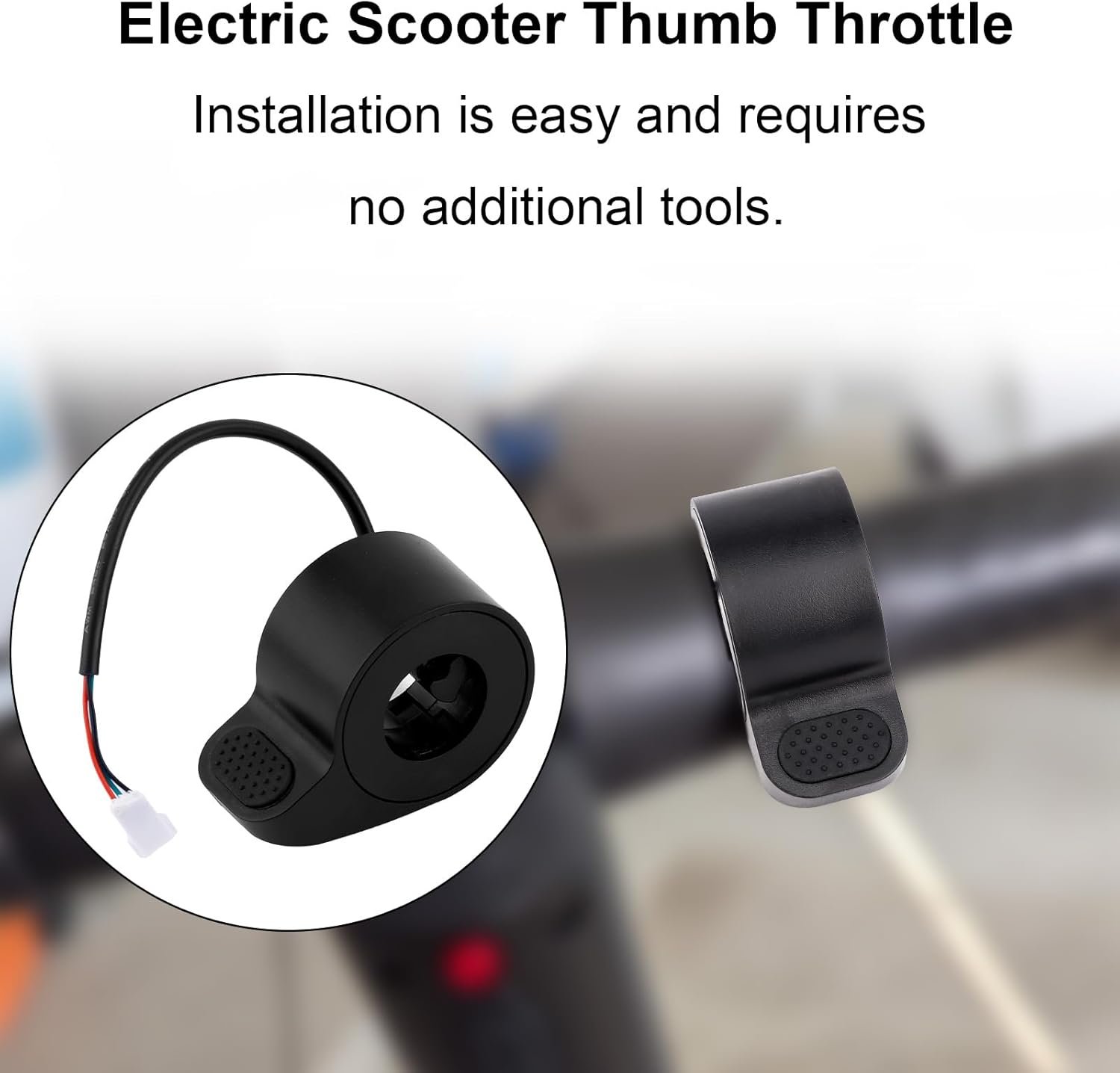 Electric Scooter Throttle Compatible with GOTRAX GXL V2, 2.56x1.77x1.38in/6.5x4.5x3.5cm ABS Material Electric Scooter Thumb Throttle Replacement Parts Accessories (Black) - Image 5