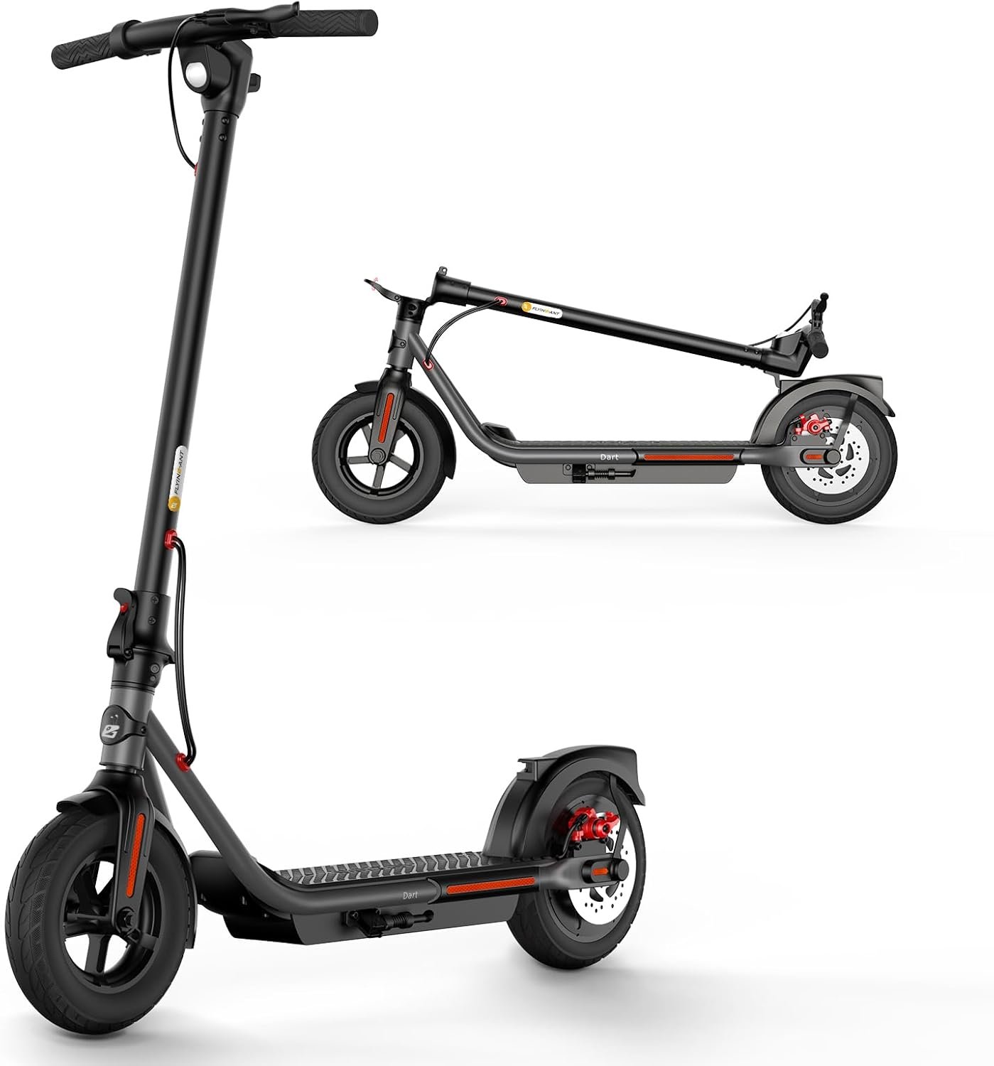 Electric Scooter Adult, 500W Peak Motor, 32km Long Range, 10” Solid and Pneumatic tire,3 Speed Mode, Foldable Electric Scooters,36V 7.8Ah Electric Scooter for Adults,Smart LCD Display