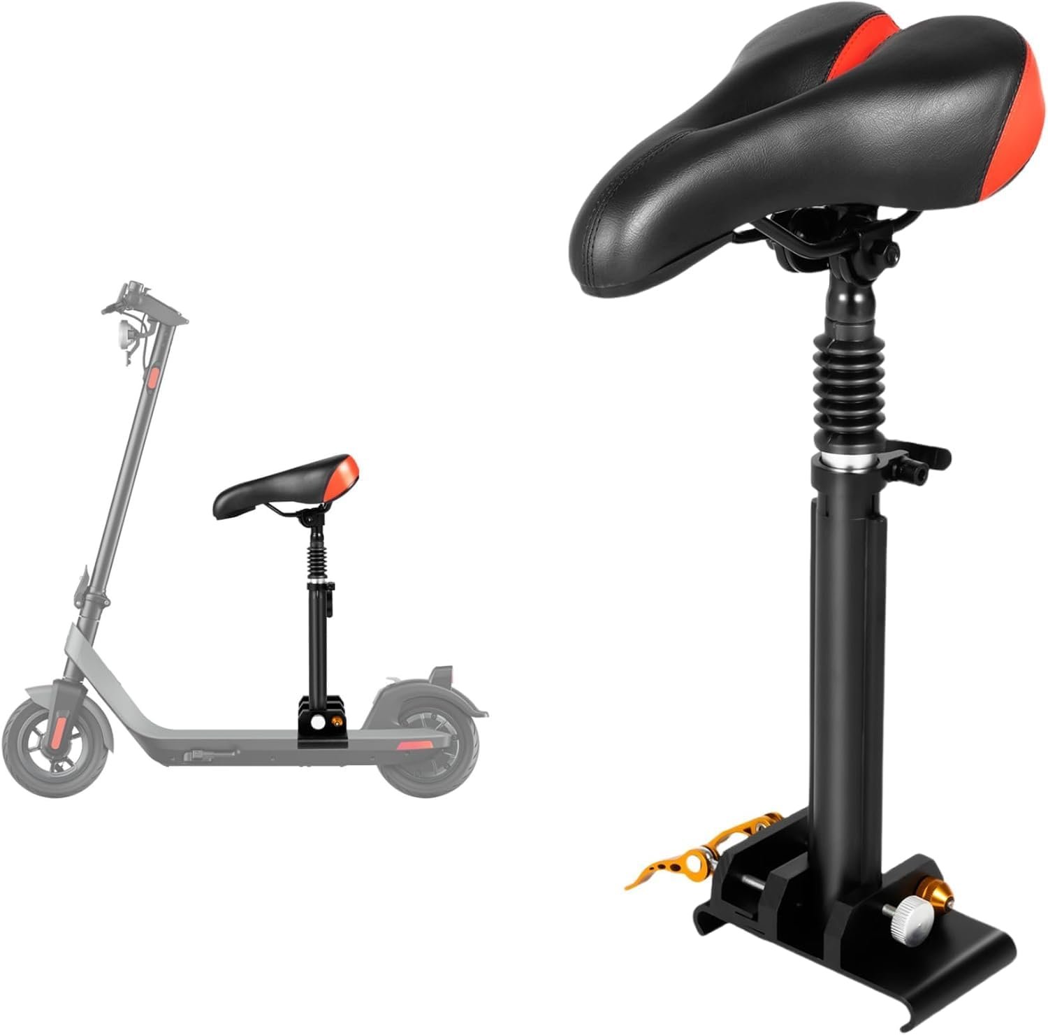 Electric Scooter Seat, Adult Portable Scooter Seat with Shock Absorber, Height Adjustable 40-60 cm, Universal Scooter Saddle,Easy Installation