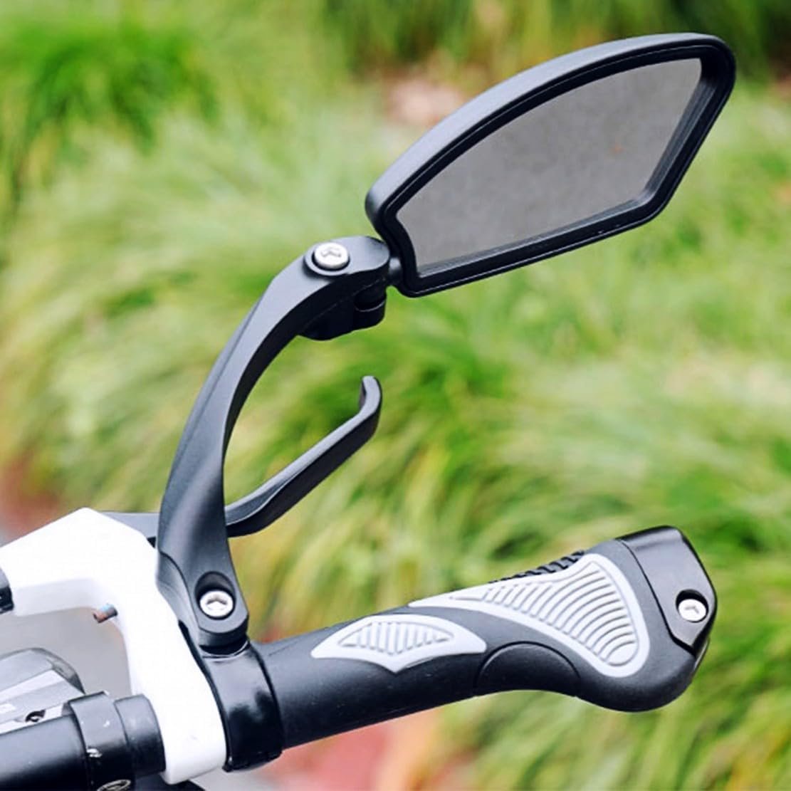 JZK Right Side Bike Mirror with Stainless Steel Lens - 360 Degree Rotatable Adjustable Cycle Mirror for Bike Handlebar - Image 7