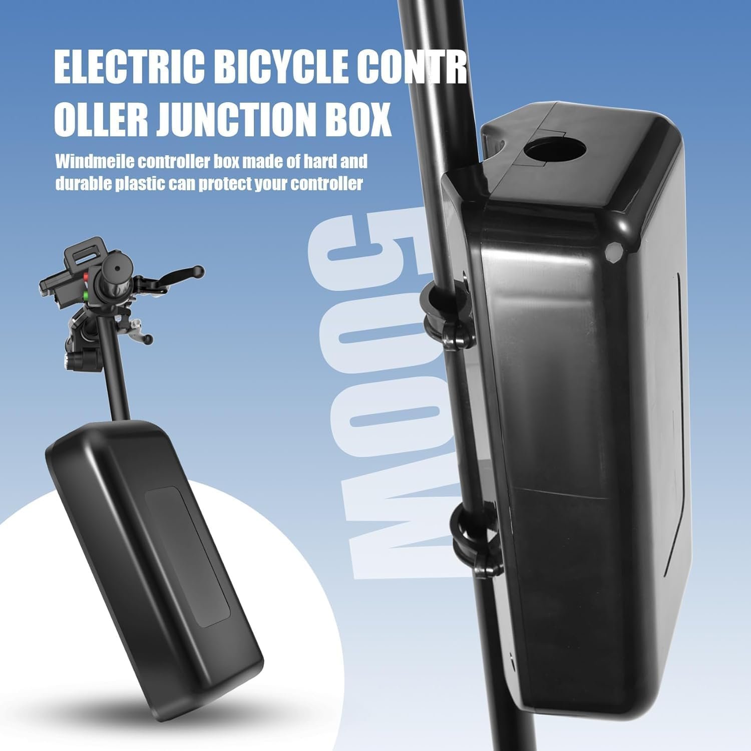 Extra-Large Plastic Controller Box for EBike, Moped & Mountain Bike - Waterproof and Dustproof Case, Black - Image 3