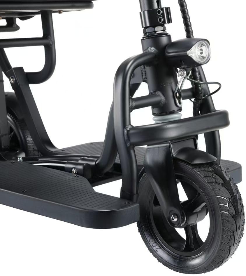 Foldable Electric Mobility Scooter, Folding 3 Wheel Travel Scooter, 24V 250W Motor, 24V 12AH Removable Battery, Suspension, Powerful Motor to Climb Hills, Electromagnetic Break, Upgraded Model. - Image 6