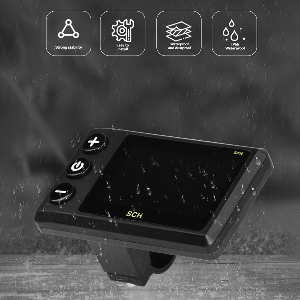 S869 Electric Bicycle LCD Display 24V-72V Electric Scooter LCD Color Meter for Mountain Bike LCD Meter Waterproof 5PIN - Image 2