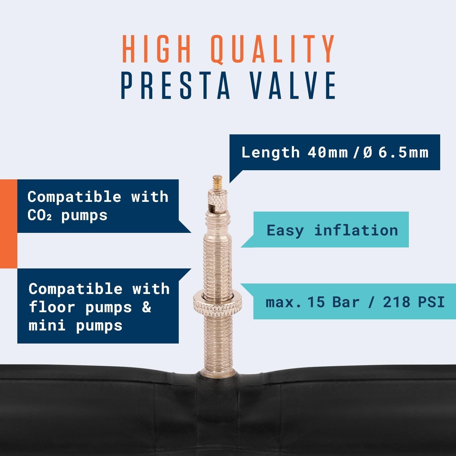 Alphatrail MTB Bicycle Inner Tube AirFusion 27.5 Inch SV Presta Valve 40 mm 2x Set with Mobility Guarantee I Compatible Bike Tyres Schwalbe, Continental, Conti, Michelin, Maxxis & Kenda - Image 5