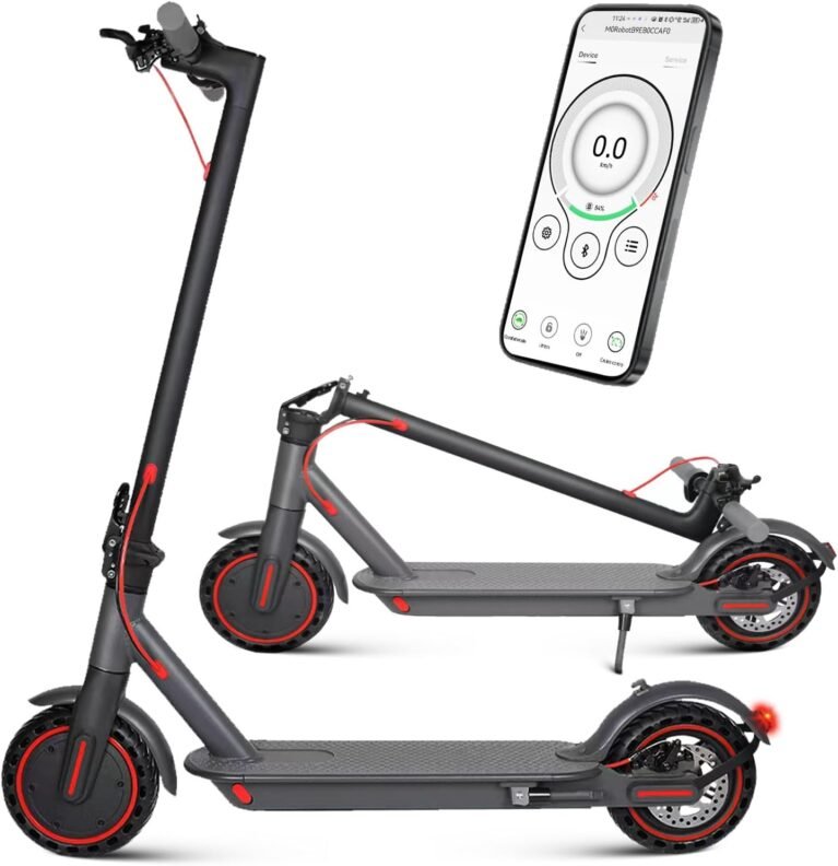 Electric Scooters Adult, 8.5/10Inch Electric Scooter, 3 Speed Mode, Foldable Electric Scooters with App, 25-30km Range, Double Braking Escooter,e Scooter for Adults Teens Gifts