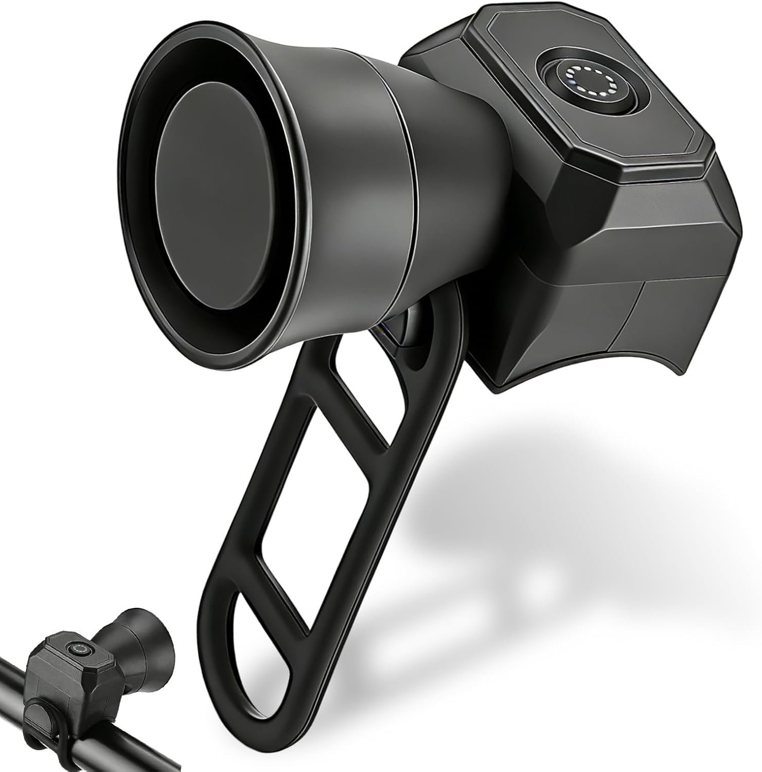 Electric Bike Horn 120bd Loud Bell with 5 Sound Modes Universal Cycling Ring Bell Waterproof Bicycle Horn Handlebar Mount for Mountain Bikes Racing Bicycles Scooter Black - Image 7