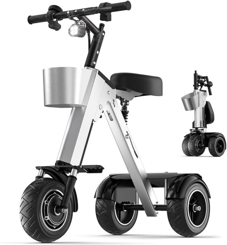 Electric Adults Trike Tricycle,Foldable Powered Mobility Scooter with Seat,3 Speed Adjustment LED Display,10-Inch Tires 36V 10AH Battery – Perfect for Seniors Travel & Daily Use