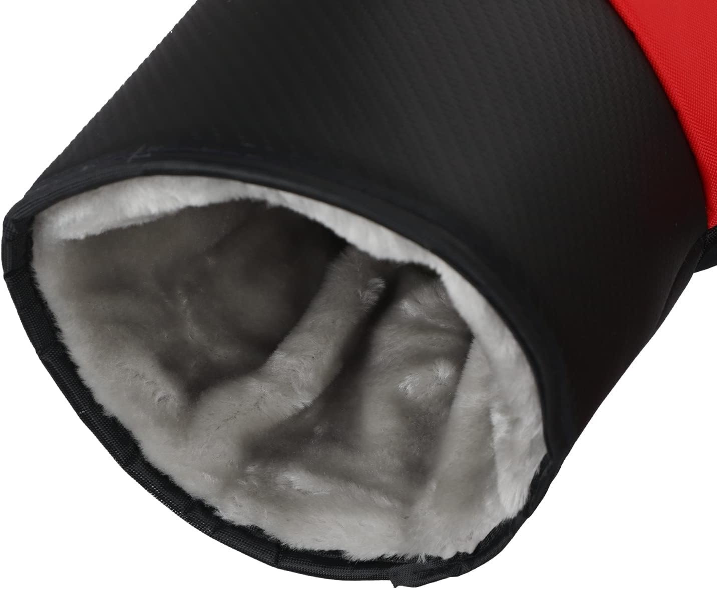 Motorcycle Handlebar Muffs Bike Gloves Windproof Winter Cycling Gloves Thicken Fleece Thermal Scooter Motorbike Handle Hand Warmer Outdoor Waterproof Motorbike Handlebar Mittens with Reflective Strip - Image 8