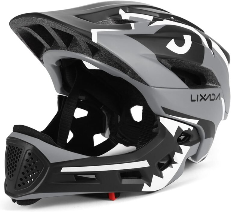 Lixada Kids Full Face Helmet Detachable Full Face Kids Bike Helmet Children Sports Safety Helmet for Cycling Skateboarding Roller Skating