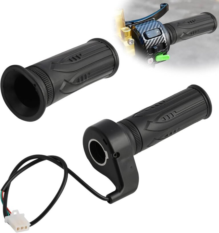E Bike Throttle 3 Pin Full Twist Electric Bike Throttle 1 Pair Universal Right Scooter Speed Control Twist Throttle with SM JST Female Plug for Ebike Scooter Motorbike Motorcycle 22mm Handlebar