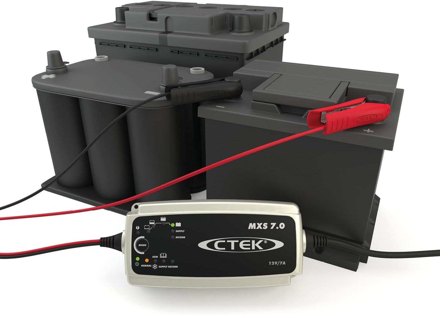 CTEK MXS 7.0 Fully Automatic Battery Charger (Charges, Maintains and Reconditions Car, Caravan and Motorhome batteries) 12V, 7 Amp - UK Plug, Black - Image 4