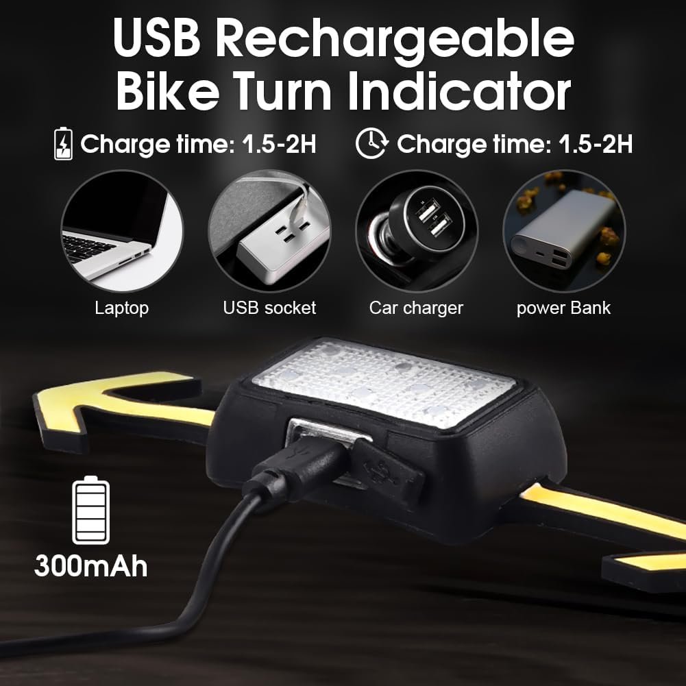 Bike Rear Light Indicator NIUAWASA - Wireless Remote Control Bicycle Helmet Turn Signal Back Lights 6 Modes Waterproof USB Rechargeable Warning Flashing Taillight - Image 2