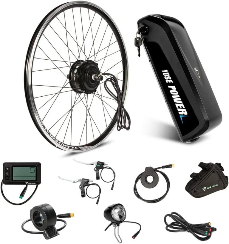 YOSE POWER 26''/28''(700c) ebike 36V250W Front Motor Bicycle E-Bike Hub Conversion Kit with Integrated controller Hailong Plus 36V 15.6Ah Battery/ 36V13Ah with Rear Carrier Battery