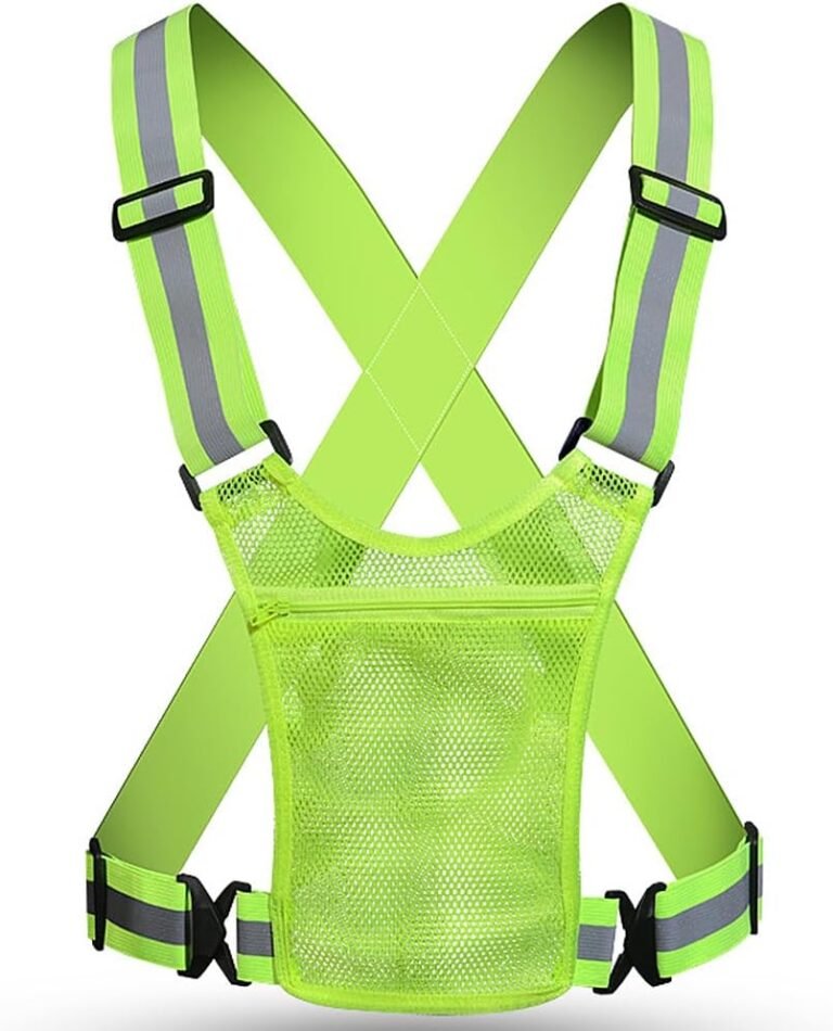 XYUXWLG Reflective Vest, Reflective Running Gears High Visibility Safety Vest Adjustable Reflective Gear with Pocket for Night Walking, Jogging, Cycling