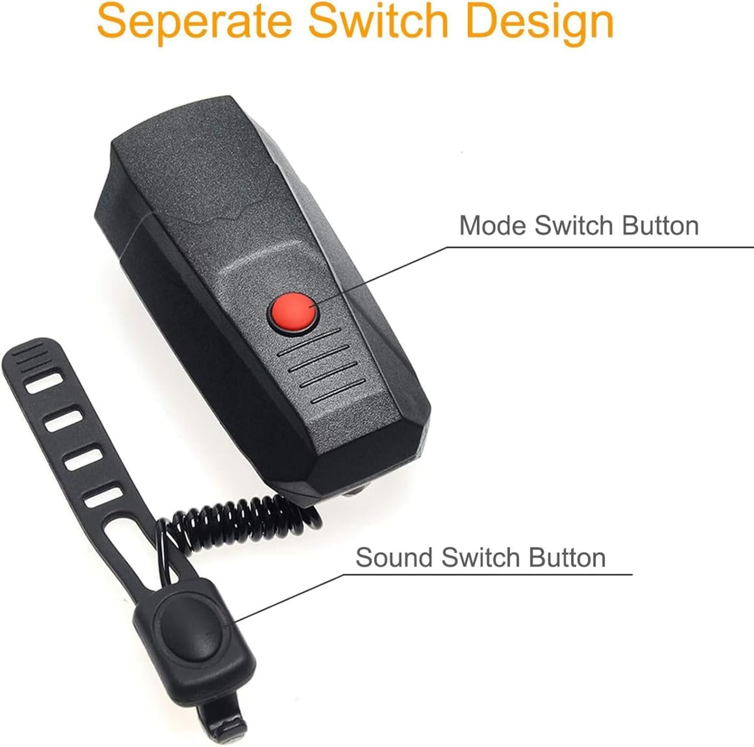 Electric Loud Bike Horn 5 Modes Electronic Cycling Horn Bicycle Handlebar Alarm Bell Ring Bell Loud Sound Horn - Image 5