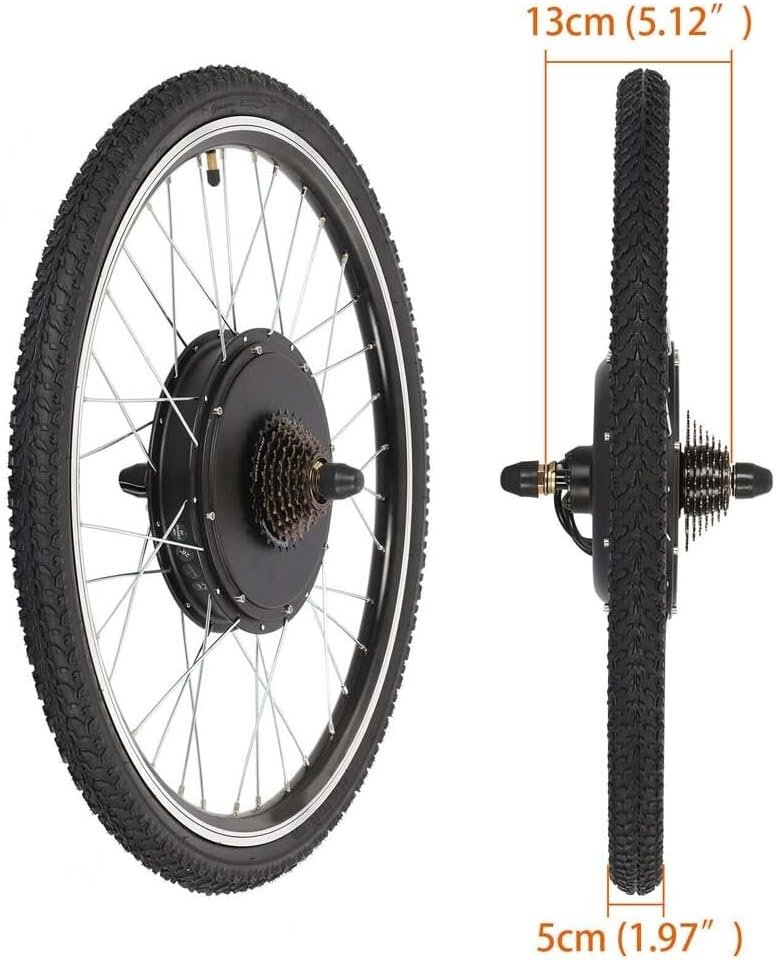 48V 1500W Electric Bike Conversion Kit - 26" Rear Wheel E-Bike Motor Kit with Hub, Perfect for Bicycle to Electric Conversion - Image 4
