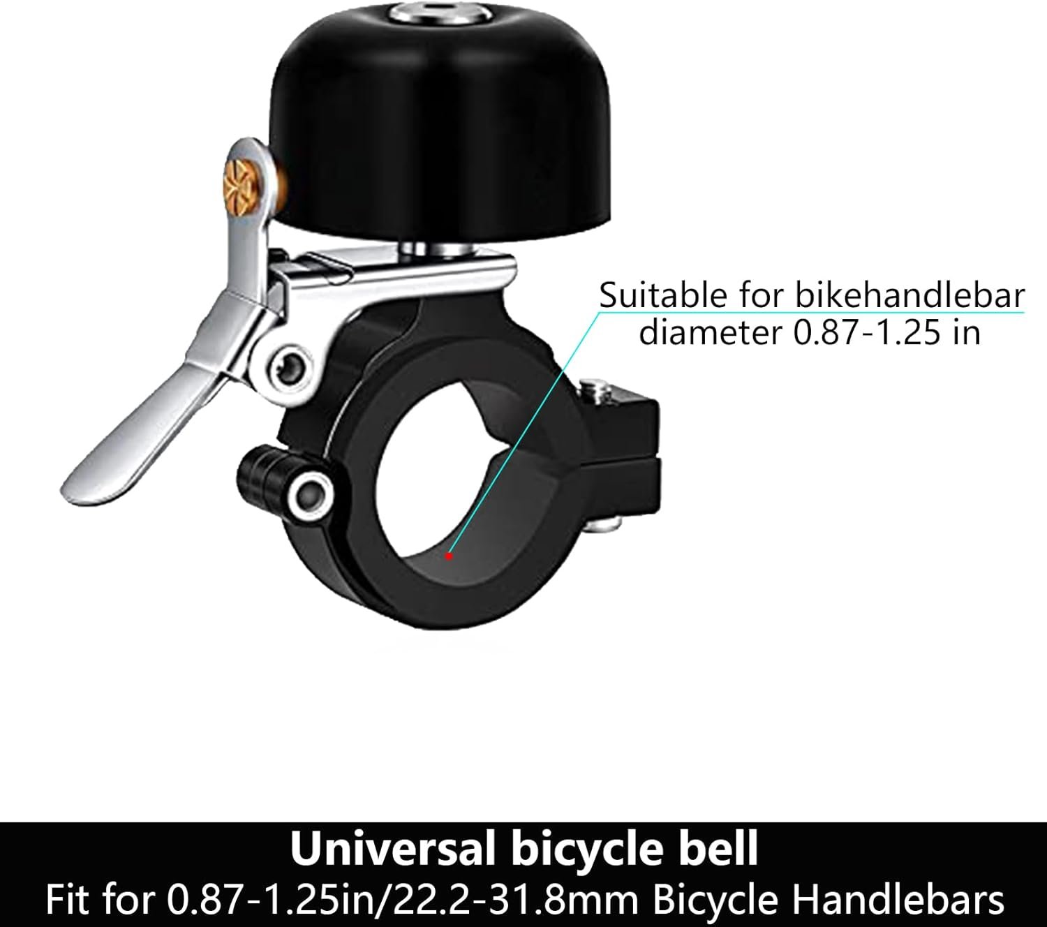 Greallthy Bike Bell, Bike Bells Adults Kids, Full-Metal Bike Bell for 22.2-31.8mm Bicycle Handlebars, 80DB Bicycle Bell, Bicycle Bell 7 Colors. - Image 3