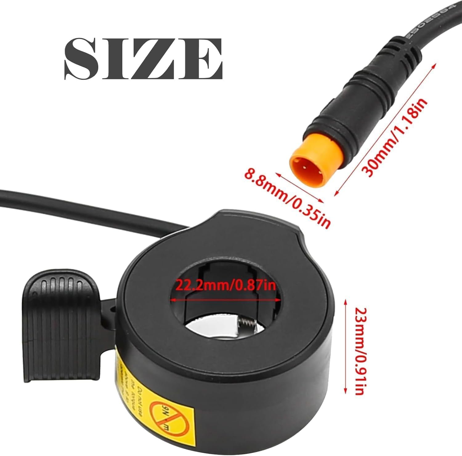 Electric Scooter Throttle 130X, 22.2mm Universal Thumb Accelerator for Electric Bike & Scooter, 1-Pack Left/Right Handlebar - Image 2