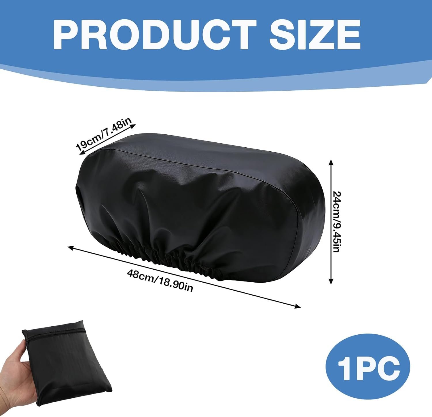 Ebike Battery Bag Waterproof, Protective Ebike Battery Cover With High Elasticity Fitting, Durable Electric Bike Accessories, Dustproof Protection, Universal Fit Ebike Batteries(48x19x24cm) - Image 2