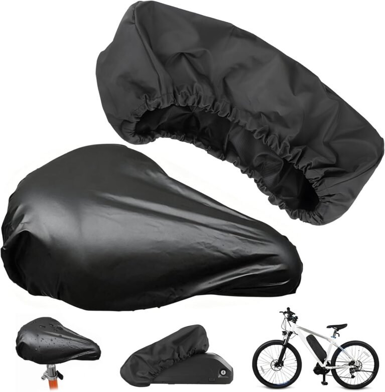 2pcs Waterproof E-Bike Battery Cover - 48x19x24 cm Dust-proof Bike Frame Bag-Universal Fit 420D Oxford Fabric and seat covers Accessories Electric Bicycle Battery Protective Cover for Outdoor Riding