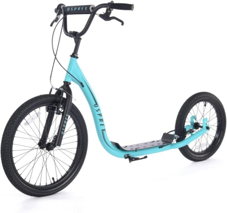 Osprey BMX Stunt Scooter | Adults Teens Kick Scooter with Big Wheels and Adjustable Handlebars for Off-Roading, Multiple Colours