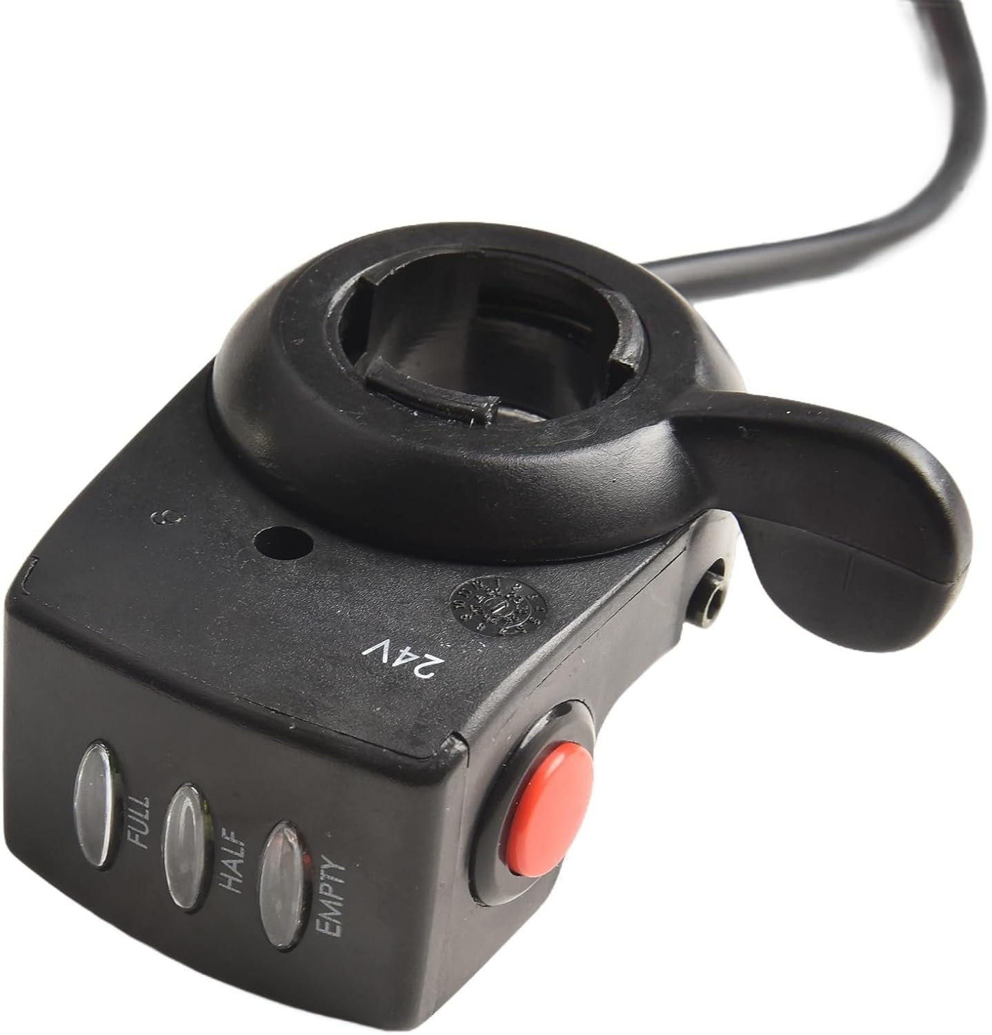 24V-48V Electric Bike Scooter Speed Control LED Thumb Throttle with for battery Indicator Self-Lock Switch for E-bike 6 Pin Connector(36V) - Image 3