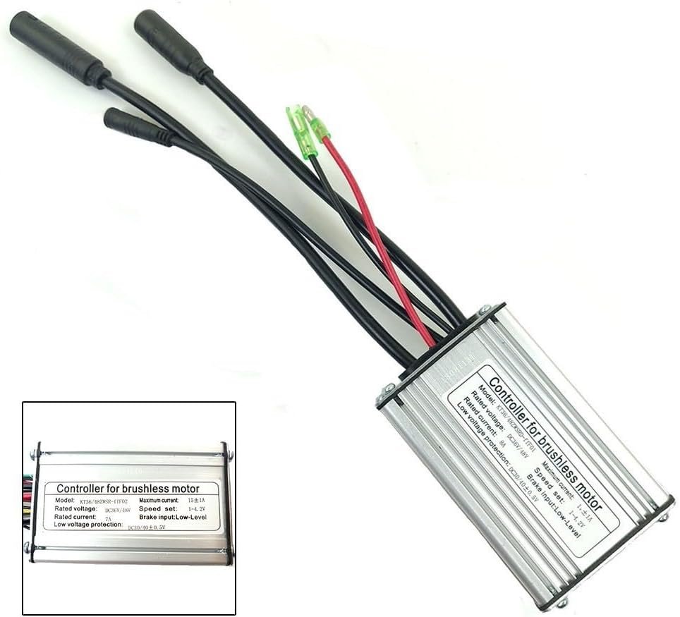36V 48V KT-15A Electric Bike Controller Waterproof System for 250W 350W Brushless Motor For E-Bike Bicycle With 9-Pin Motor Connector Speed Control System Aluminum Housing - Image 4