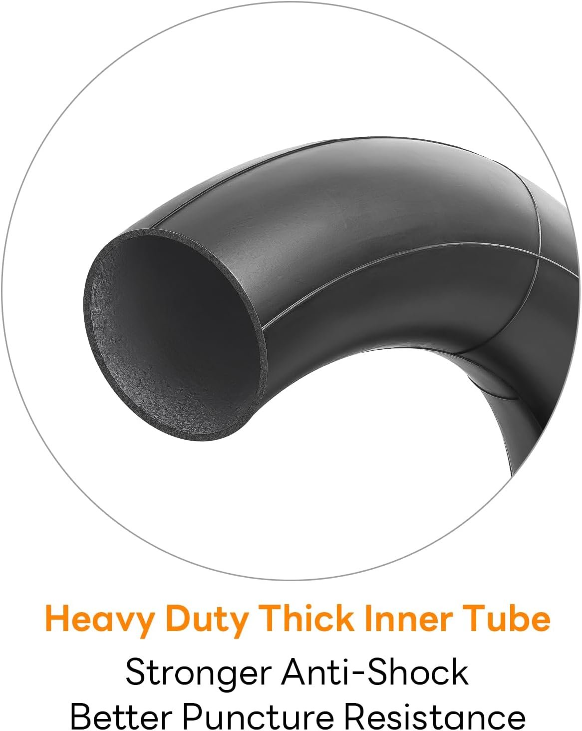 Heavy Duty 10x2.50 Thicker 40% Butyl Inner Tube with CR202 90° Bent Valve Stem, 10 Inch Smart Self Balancing Electric Scooter Tire Tube Fit for 36v 48v 400w 500w 800w Hub Motor (Pack of 2) - Image 3