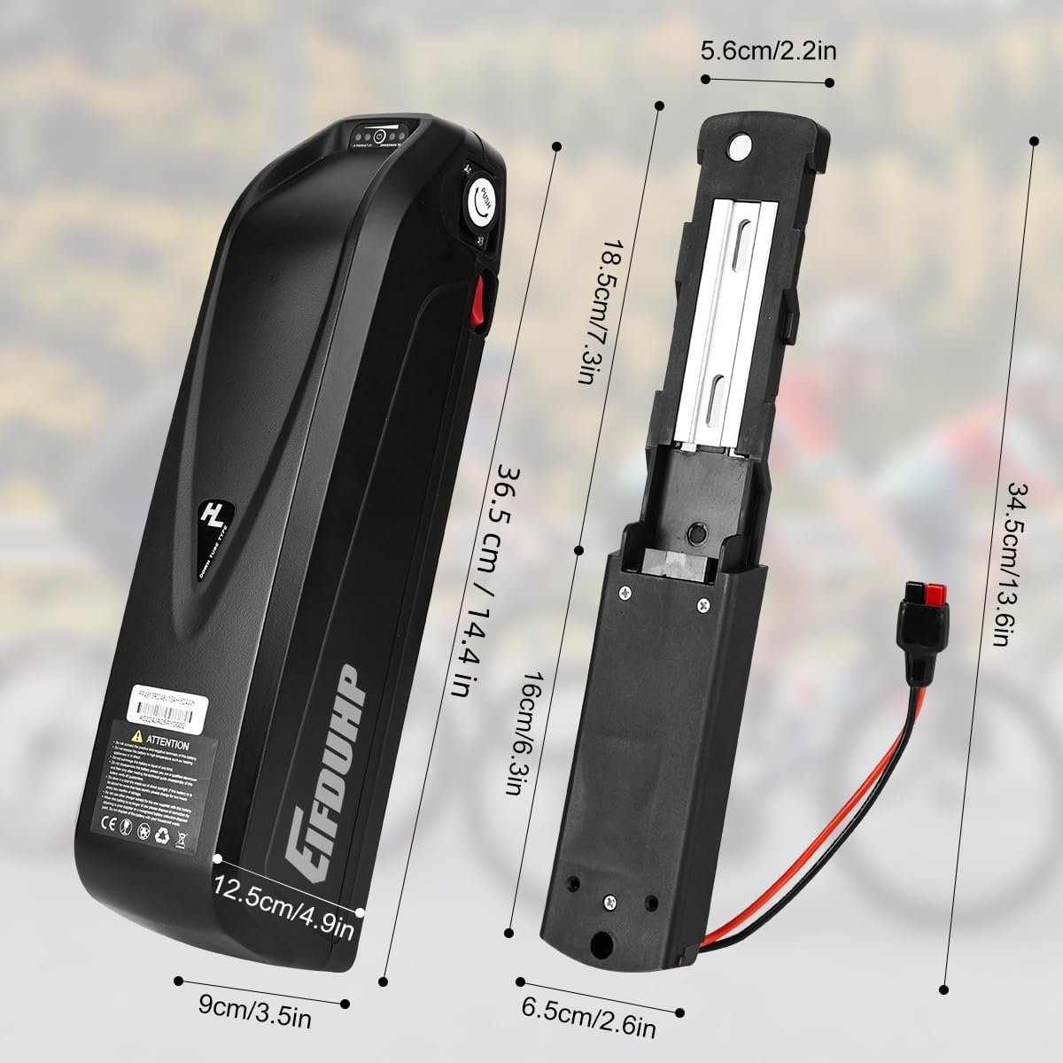 36V 22.5Ah Ebike Battery High Capacity, Electric Bike Lithium Battery with Charger, Base & BMS for 200W 250W 350W 500W 750W Bicycle Motors (36V 22.5AH 5Pin(50-750W)) - Image 4