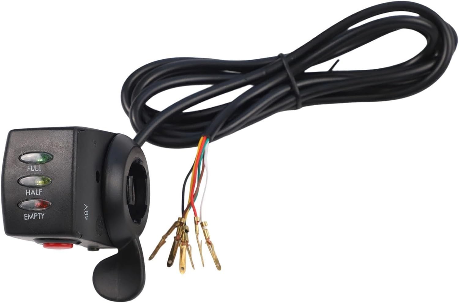 Electric Bike Throttle, 24V-48V Thumb Control with LED Battery Display, Speed Controller for E-Bike and Scooter, 6Pin SM Interface Self-Lock Switch for 22.2mm Handlebar Replacement Part(48V) - Image 5