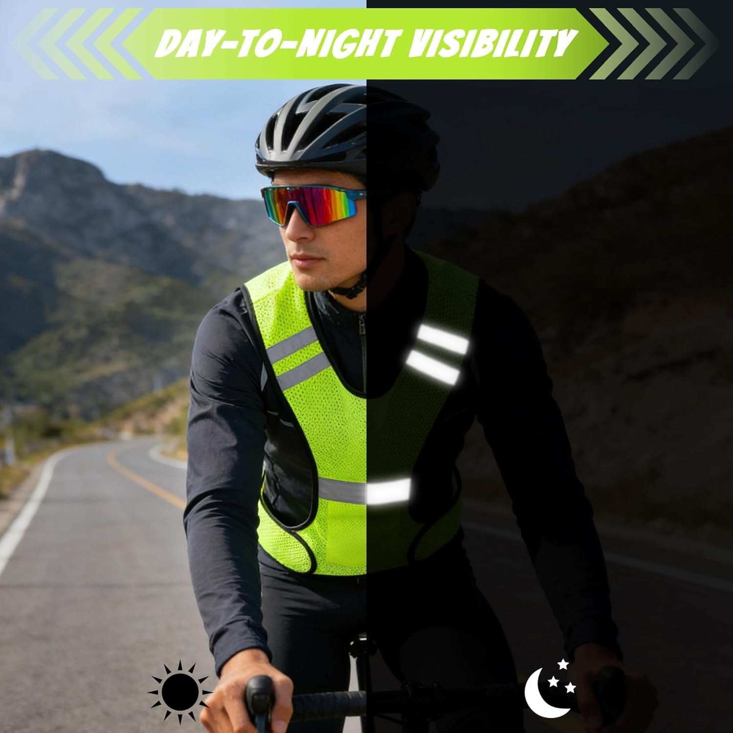 Uncle Paul Reflective Gears - Safety Vest High Visibility for Running Cycling Dog Walking Sports with Pocket for Adults Kids - Image 5