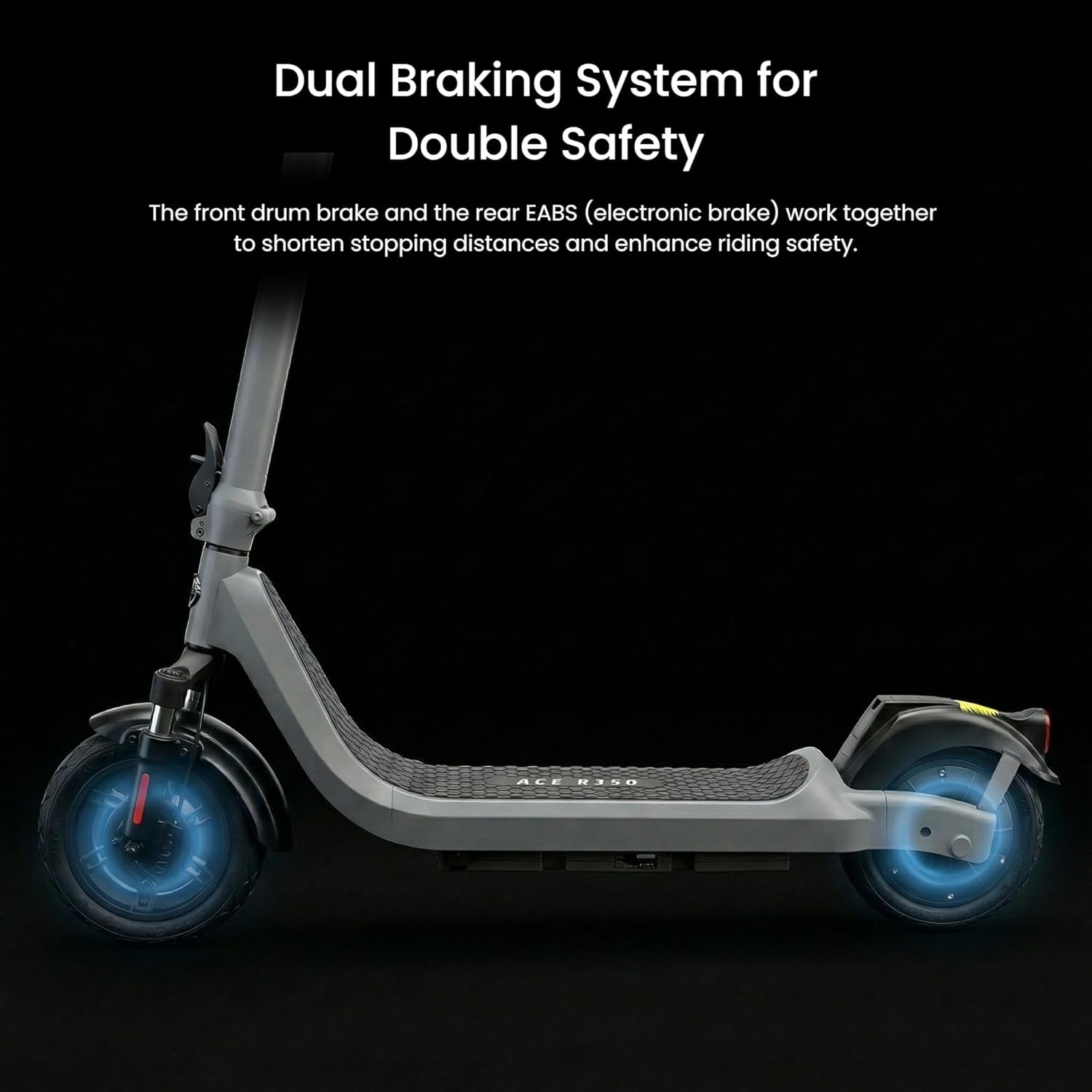 Electric Scooter for Adults, LAELIN R350 R450 Folding E-Scooter with 10" Gel Tyres, 500W Motor, 35-45 km Max Range, Front Suspension, Dual Braking, TCS, IPX4 - Image 11