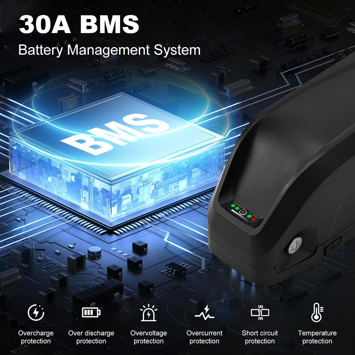 36V 22.5Ah Ebike Battery High Capacity, Electric Bike Lithium Battery with Charger, Base & BMS for 200W 250W 350W 500W 750W Bicycle Motors (36V 22.5AH 5Pin(50-750W)) - Image 7