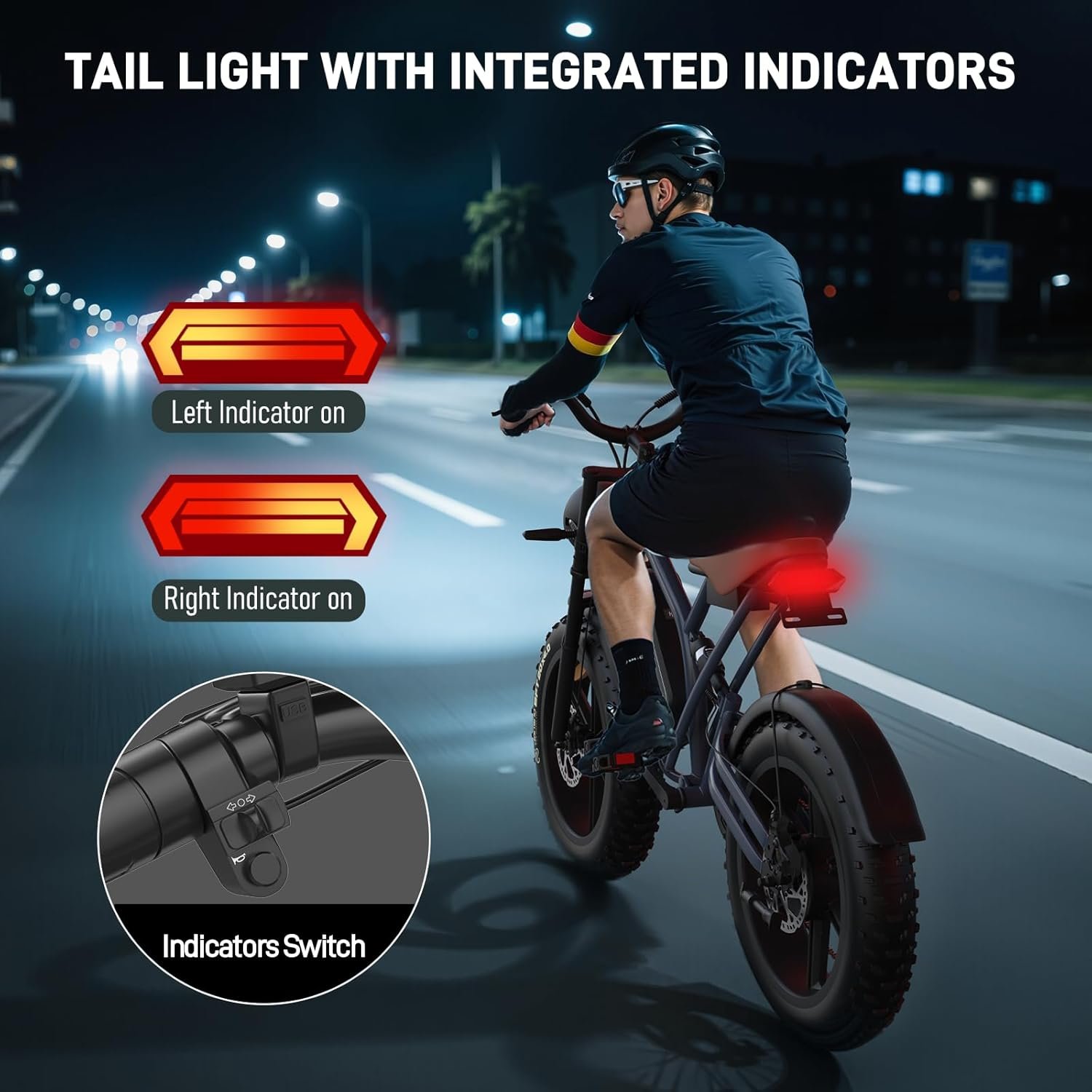 X50 20'' Fat Tyres Electric Bike for Adults, 48V 17Ah Removable Battery & 250W Motor, 7-speed Electric Bicycle with LCD Smart Display NFC Card and Brake Light, CE Off Road Ebike for Adults commuting - Image 6