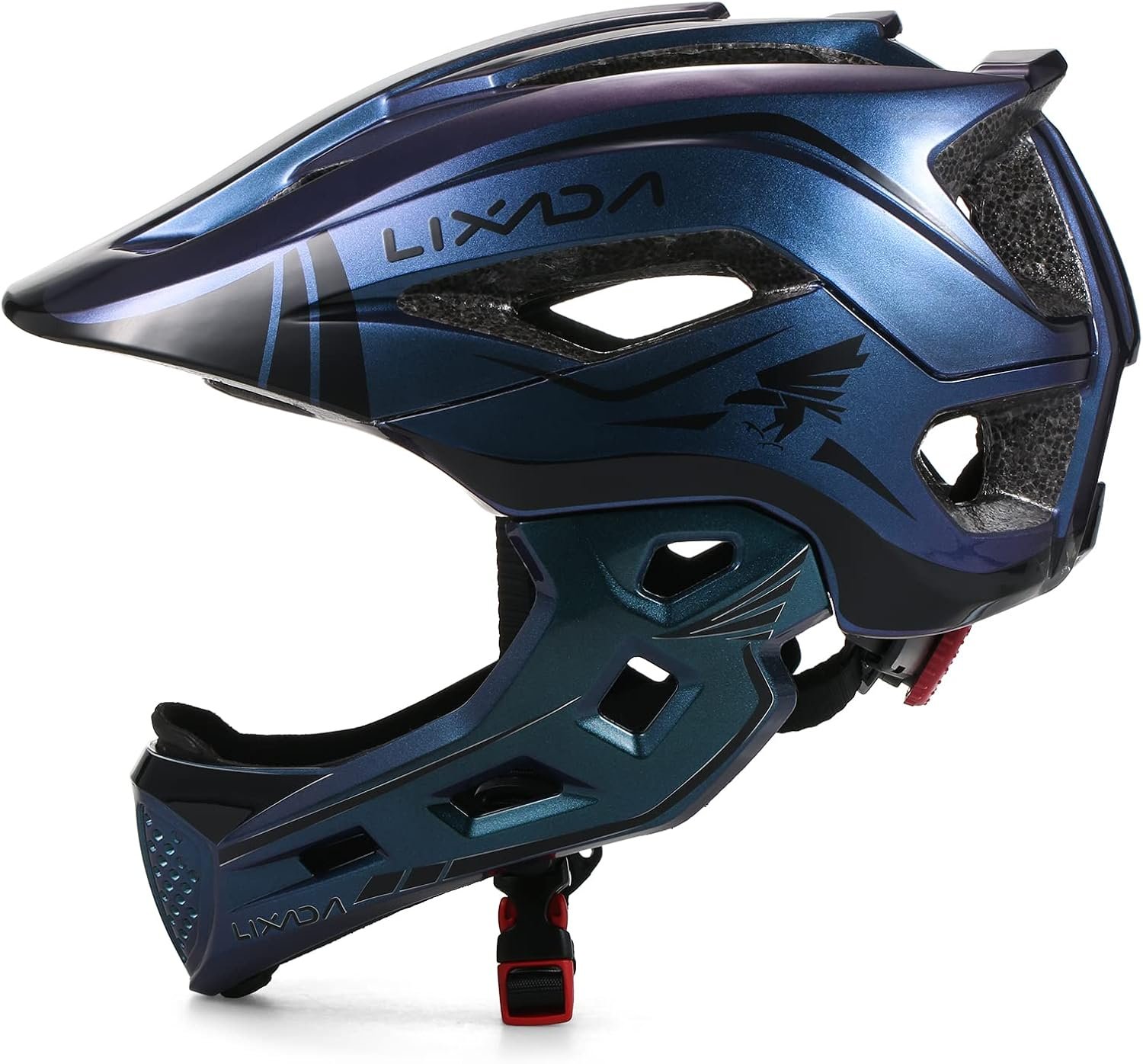 Lixada Kids Full Face Helmet Detachable Child Boys Girls Bike Helmet Protective Gear for Cycling Skateboarding Roller Skating Cycle Helmet 52-58cm - Image 3